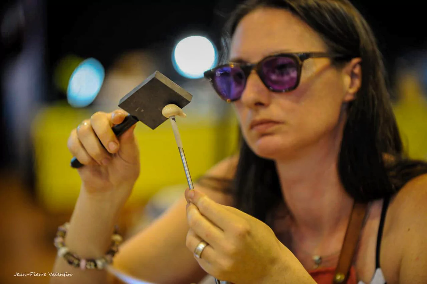 Elodie Gaillard au chalumeau au Flame'off 2019