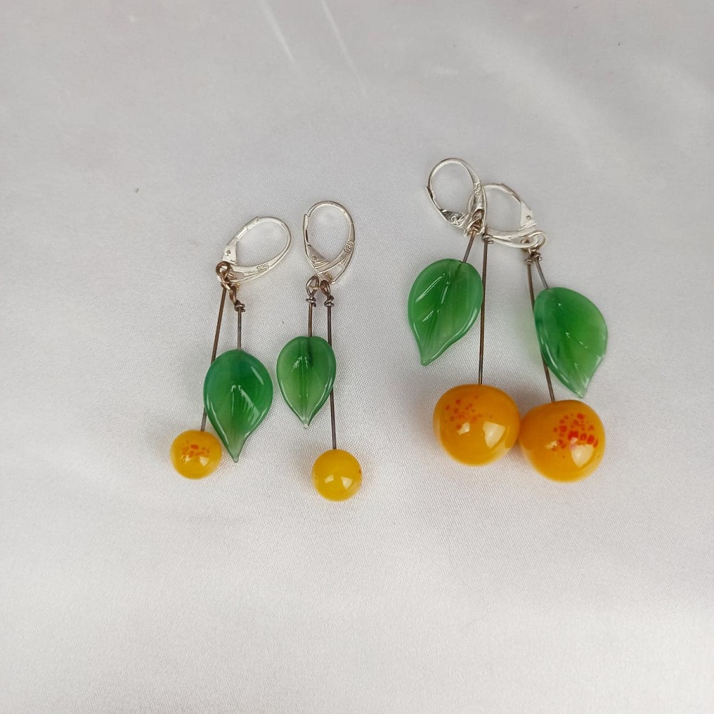 Boucles d'oreilles Mirabelles grosse taille et petite taille