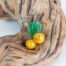Boucles d'oreilles Mirabelles sur deco bois grosse taille