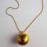 Collier plaqué or avec perle soufflée feuille d'or 24 K jpg
